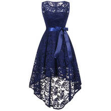 Load image into Gallery viewer, back dark blue halter Bow Bridesmaid Dresses
