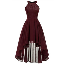 Load image into Gallery viewer, back dark blue halter Bow Bridesmaid Dresses
